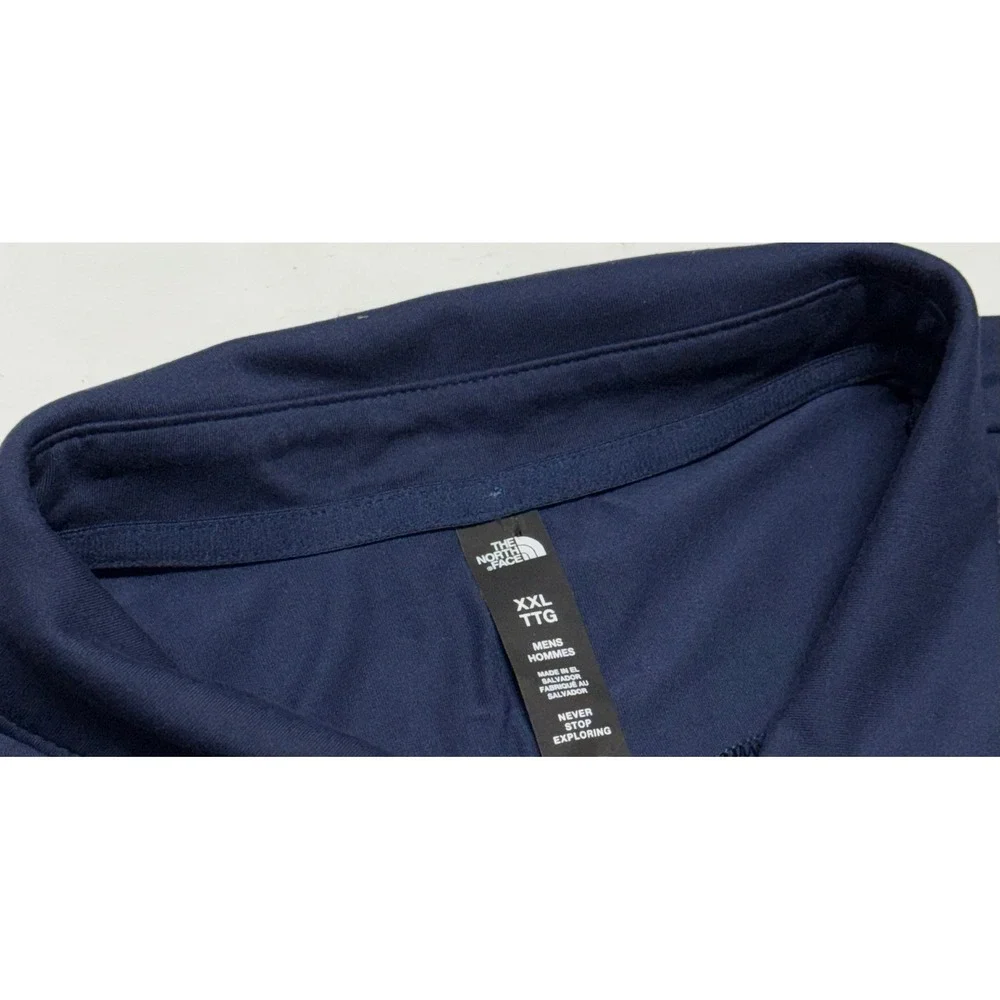 The North Face Mens XXL Navy Blue Performance Short Sleeve Polo‎ Shirt Stretch